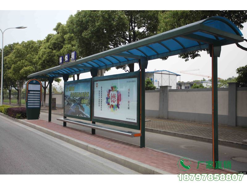 宁波简约带广告牌公交候车亭