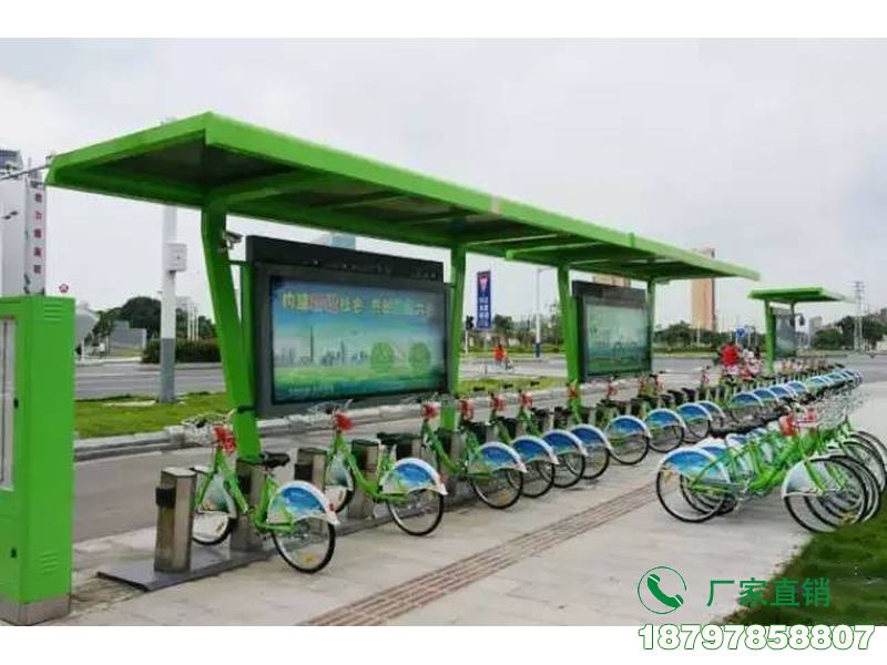 市中公交站点共享自行车棚