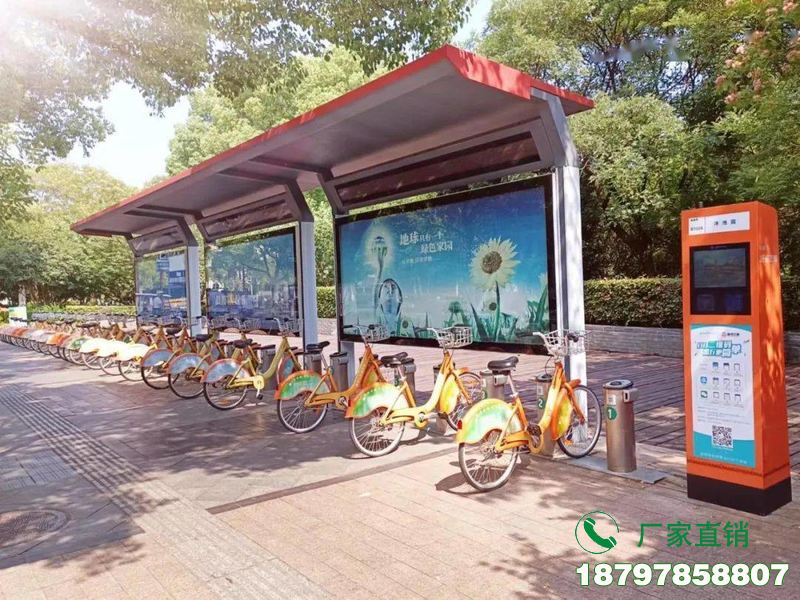 喀什地区城市中心智能共享单车候车棚