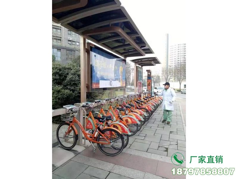 鼓楼公交站点共享自行车棚
